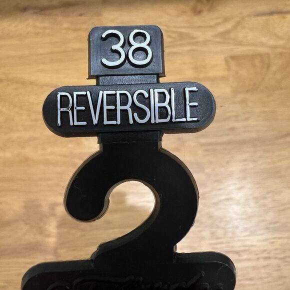 Ed Hardy "Love Kills Slowly” Black Reversible Belt Adults Size 38 Bonded Leather - Picture 5 of 9